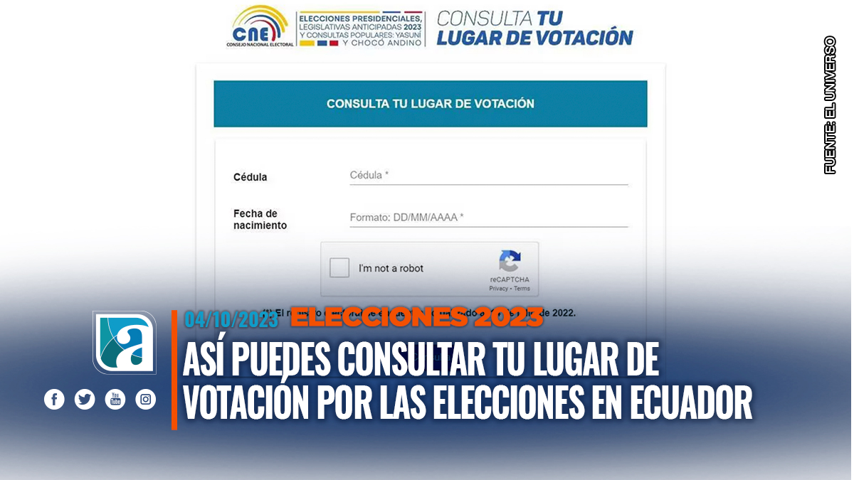 As Puedes Consultar Tu Lugar De Votaci N Por Las Elecciones En Ecuador