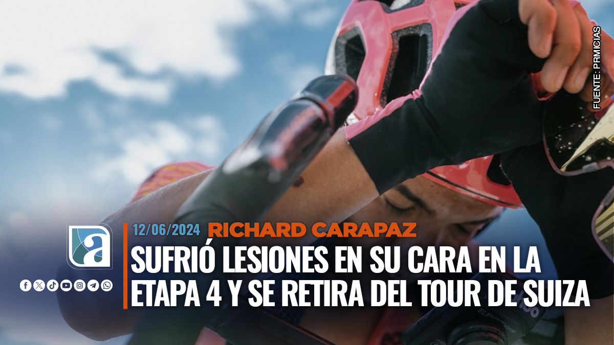 Mala Suerte Richard Carapaz Sufri Lesiones En Su Cara En La Etapa