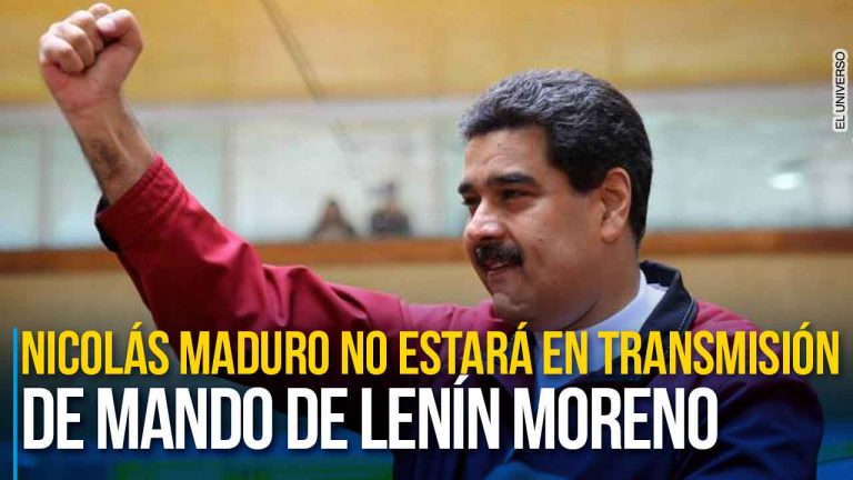Nicolás Maduro, no llegará a la transmisión de mando de Lenín Moreno como presidente de Ecuador. AFP