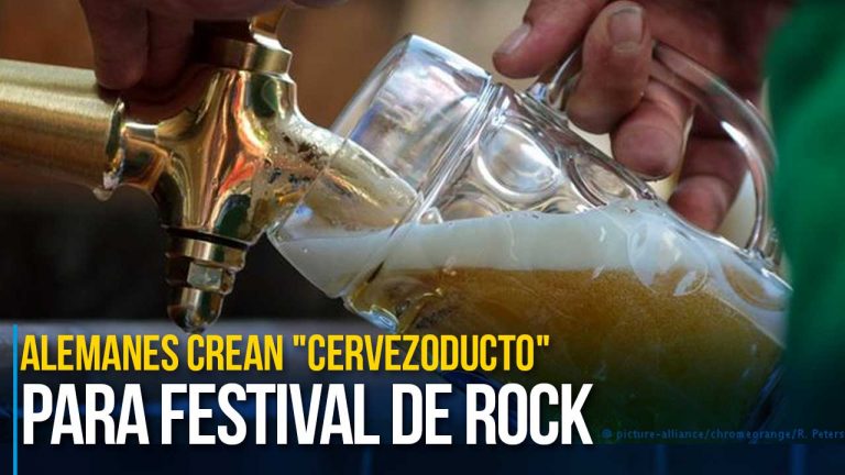 Alemanes crean "cervezoducto" para festival de rock