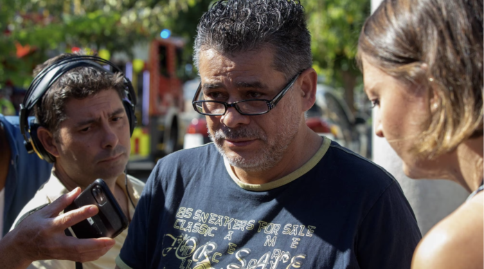 El padre de la joven desaparecida en el incendio de la discoteca en Murcia, este domingo. EFE/ Marcial Guillén Foto: EFE