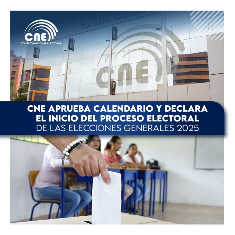 CNE aprueba calendario y declara el inicio del proceso electoral de las