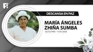 Nota de Pesar | María Ángeles Zhiña Sumba