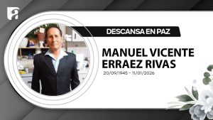 Descansó en la paz del Señor: Manuel Vicente Erraez Rivas.