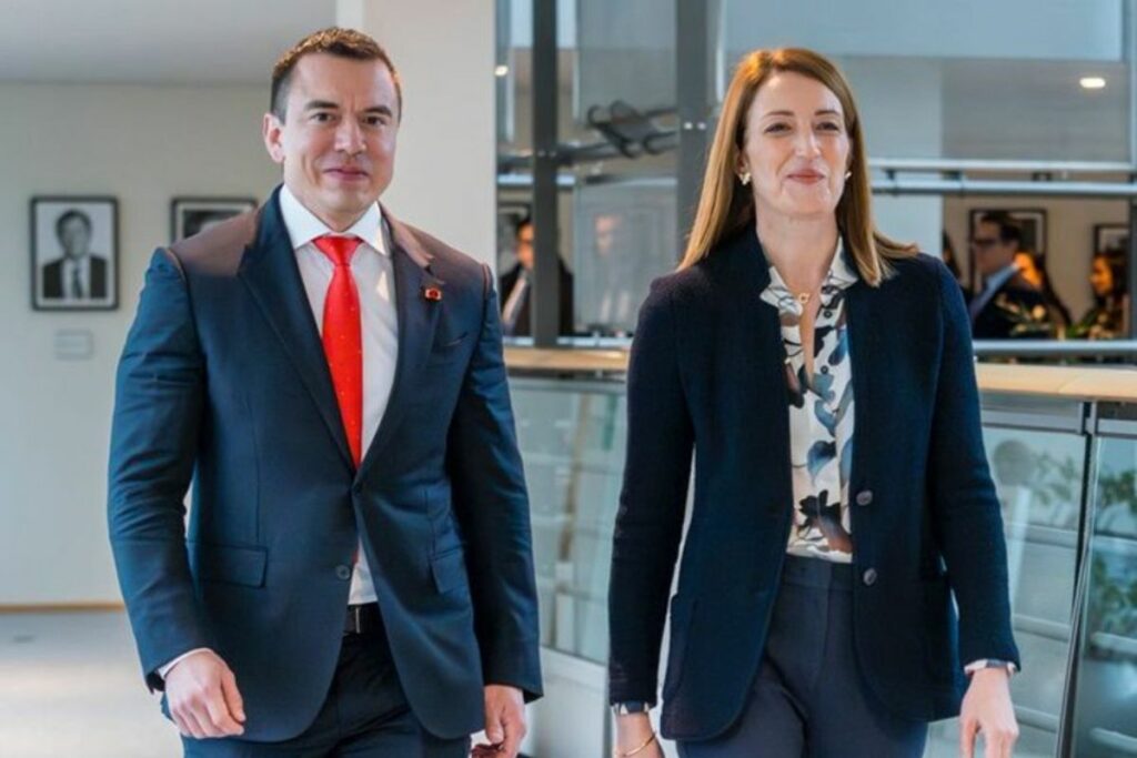 Daniel Noboa impulsa ante autoridades europeas la eliminación del visado Schengen para ecuatorianos