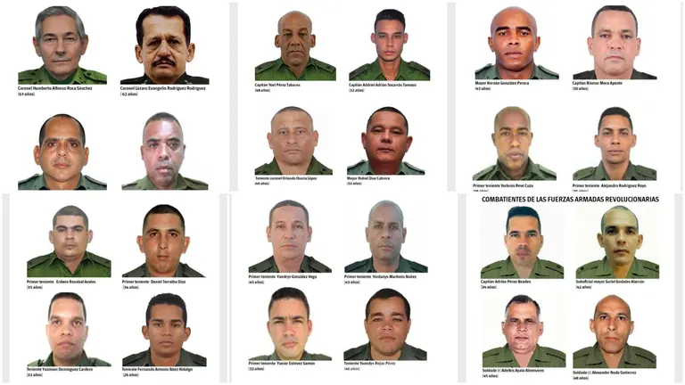 Cuba divulga identidades de 32 agentes muertos durante ataque de Estados Unidos en Caracas