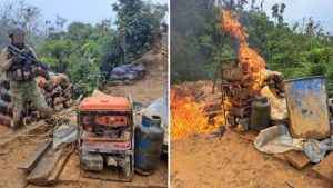 Fuerzas Armadas destruyen campamentos de minería ilegal en Buenos Aires, Imbabura