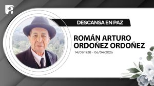 Nota de pesar | Román Arturo Ordóñez Ordóñez