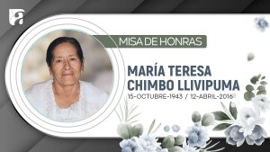 Misa de Honras | María Teresa Chimbo Llivipuma