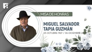Invitación a misa de honras | Miguel Salvador Tapia Guzmán