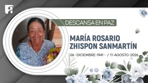 Nota de Pesar | María Rosario Zhispon Sanmartín