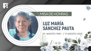 Misa de honras | Luz María Sánchez Pauta