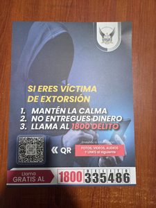 Policía informa a la ciudadanía sobre números telefónicos para denunciar delitos.