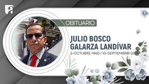 Nota de Pesar | Julio Bosco Galarza Landívar