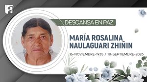 Nota de pesar | María Rosalina Naulaguari Zhiñin
